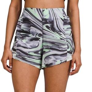 Lululemon Hotty Hot Short 4" Paint Glide Warp Multi/Chrome Women’s 8 Gym